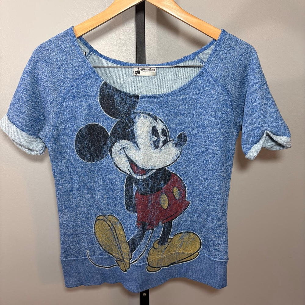 Women's Disney Parks Blue Mickey Mouse Sweatshirt XS